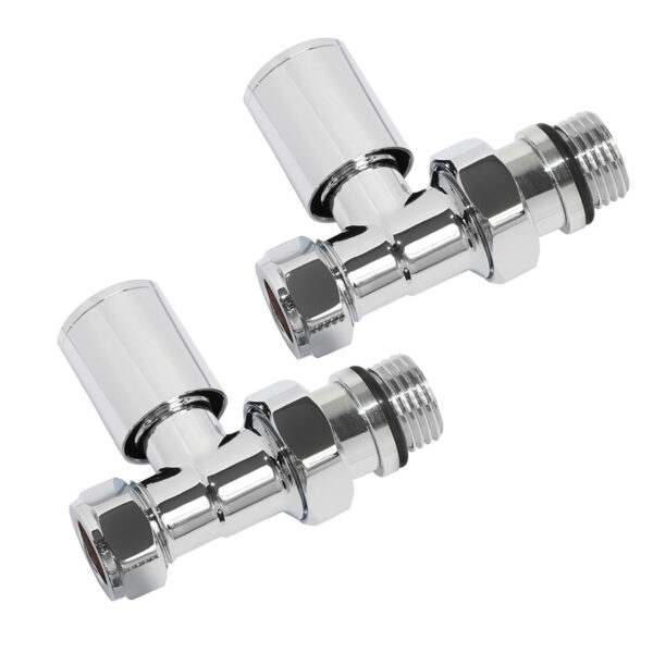 Cylindrical straight manual radiator valves