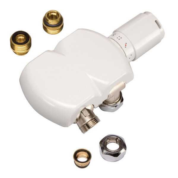 Swivel radiator valves and sensor