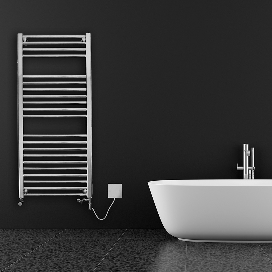 Modern bathroom towel rail