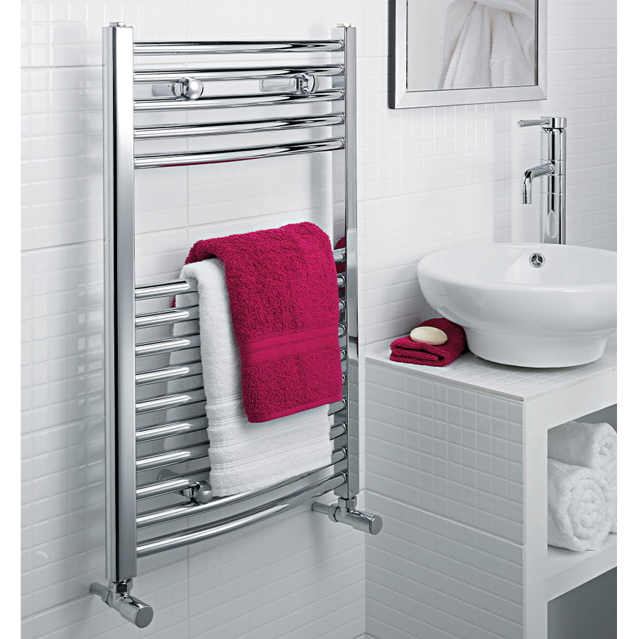 Modern bathroom towel rail