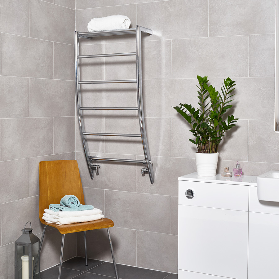 Modern bathroom towel rail