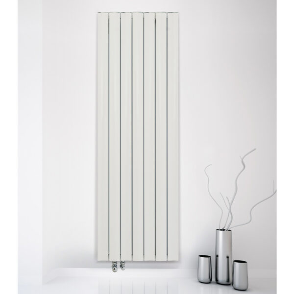 Tall vertical radiator for living room or kitchen