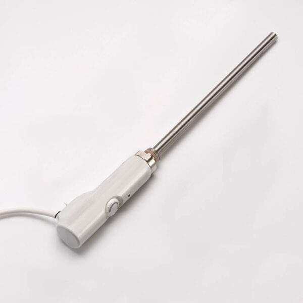 Aquarius Heating Element With 70C Thermostat, 127C Thermal Fuse, Cable Length: 150cm, 450mm Rod Length – White RAL 9016