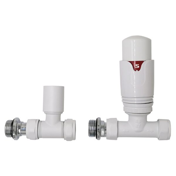 Cylindrical-30 Straight GB TRV 30mm Body + Cylindrical L/S with TRV Liquid Sensor Head - White