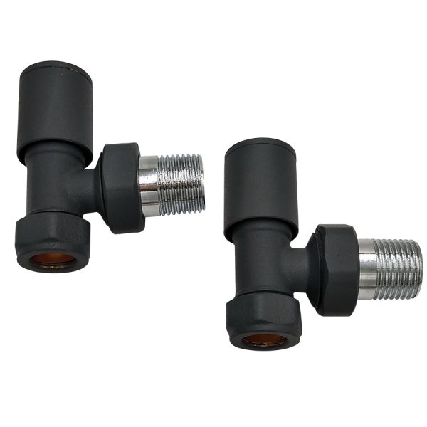 Cylindrical angle manual radiator valves