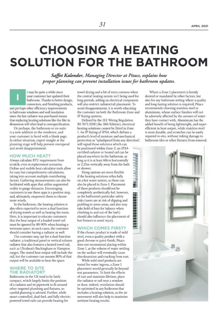 Choosing a heating solution | HVP Magazine April 20