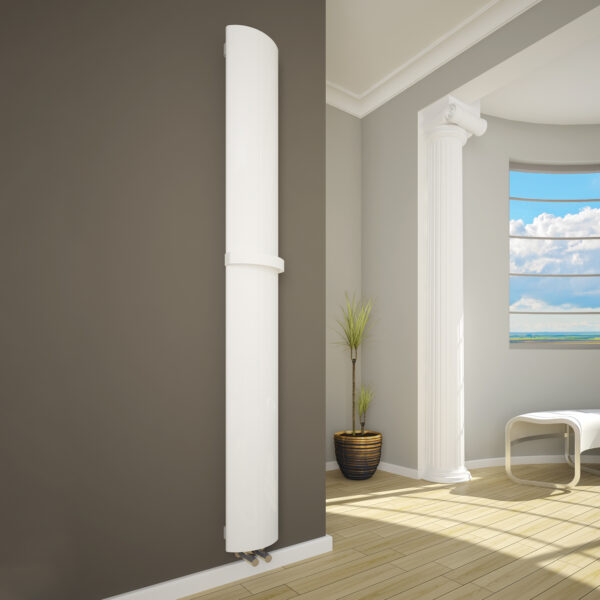 Ultraheat Mira MIR1802W (White) aluminium radiator with towel bar